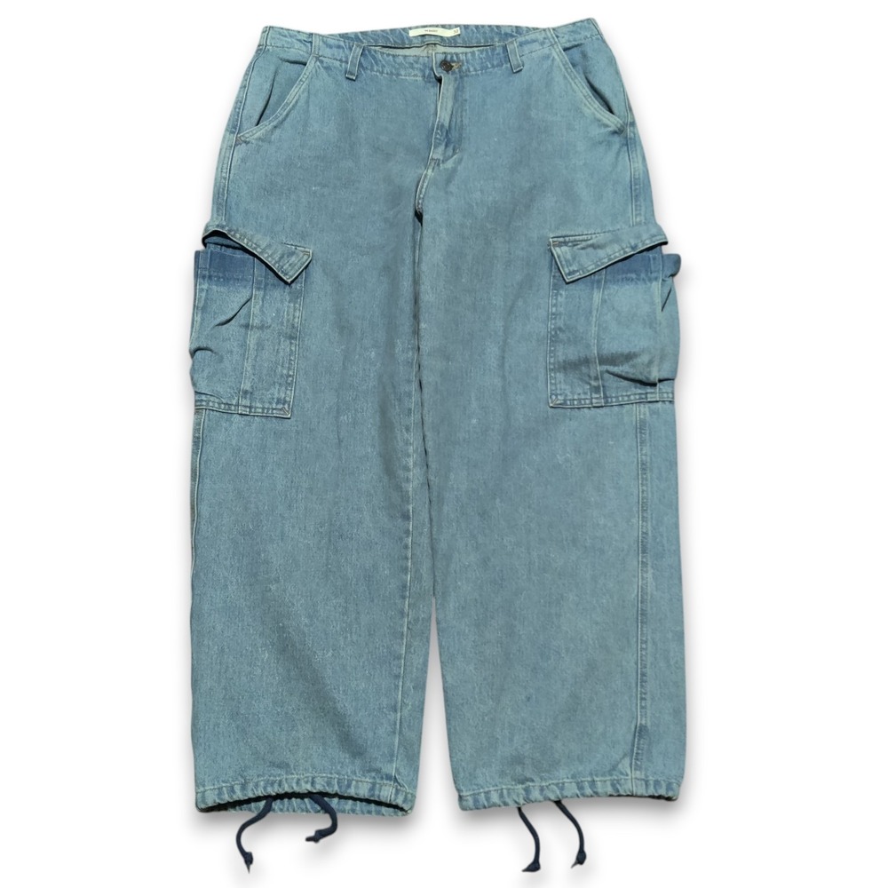 Levi's 94' Baggy Cargo Jeans Look At Me Light Wash Unisex 36 x‎ 29 SUPER Wideleg